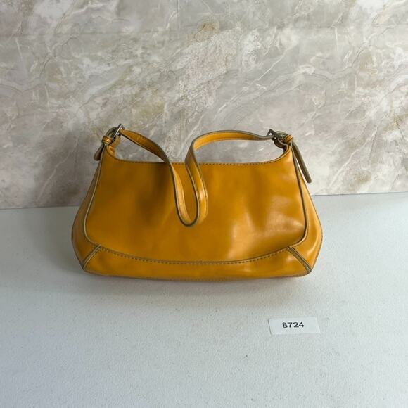 Nine West Shoulder Bag Women's Yellow Faux Leather Y2K - Picture 13 of 16
